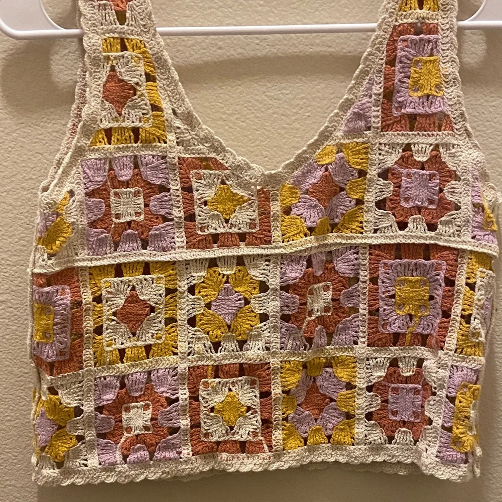 Rebellion Colorful Crochet Top size XS - Picture 4 of 4